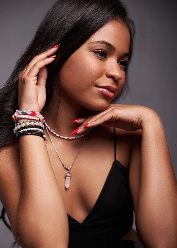 Siyah Baklava Desen Cepli Mont